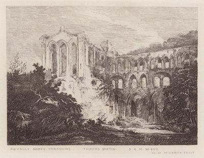 Rievaulx Abtei von Thomas (after) Girtin