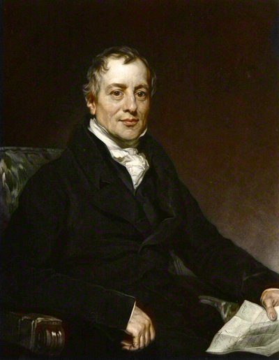 Porträt von David Ricardo - Gravur nach Thomas Phillips - David Ricardo (1772-1823), britischer Ökonom von Thomas (after) Phillips