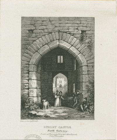 Dudley Castle - Nordtor (Gravur) von Thomas (after) Underwood