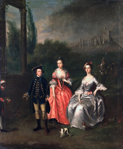 Porträt von Kapitän Fenwick, seiner Frau Isabella Orde und seiner Schwester Ann, ca. 1746 von Thomas Bardwell