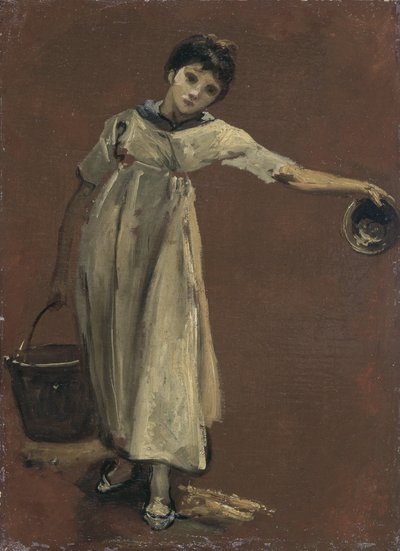 Mädchen mit Eimer von Thomas Barker of Bath
