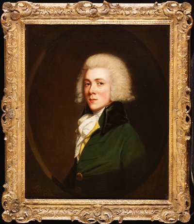 Porträt von Reginald Pearch, Halbfigur, in einer grünen Jacke und weißem Halstuch, 1788 von Thomas Beach