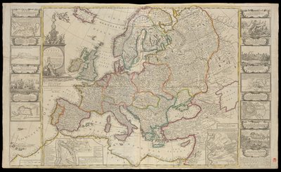 Neue Karte von Europa, um 1720 von Thomas Bowles