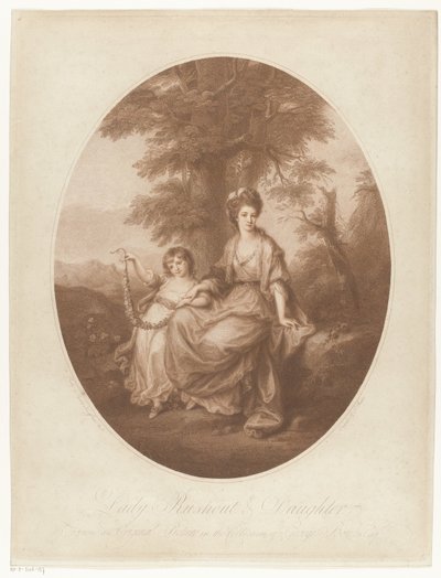 Porträt von Lady Rebecca Northwick und ihrer Tochter Anne Rushout von Thomas Burke