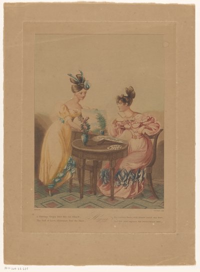 Malerin hinter einem Tisch von Thomas Busby