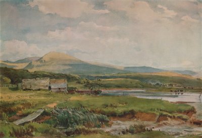 Flusslandschaft mit Hütten, um 1887 von Thomas Collier