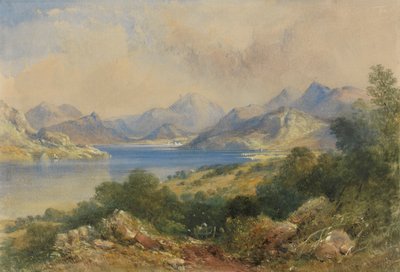 Berglandschaft mit einem See von Thomas Colman Dibdin