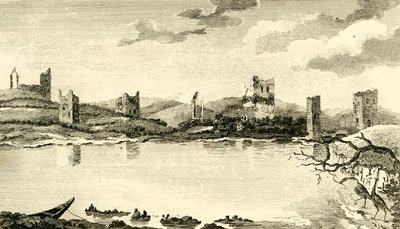 Nördliche Ansicht der Ruinen von Clomines, Co. Wexford von Thomas Cook