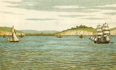 Weiße Klippen von Dover vom Ärmelkanal aus gesehen von Thomas Crane