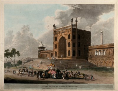 Östliches Tor der Jummah Musjid in Delhi von Thomas Daniell