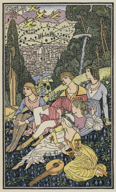 Illustration für Das Dekameron von Boccaccio von Thomas Derrick