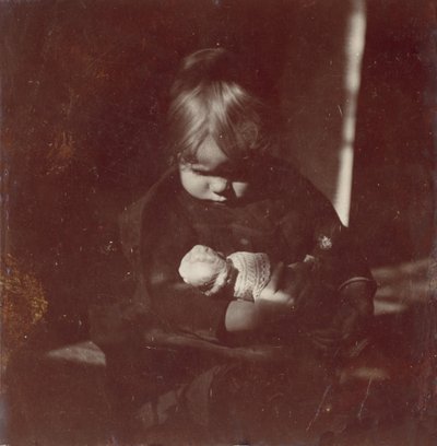 Betty Reynolds mit Puppe auf dem Schoß, ca. 1885 von Thomas Eakins