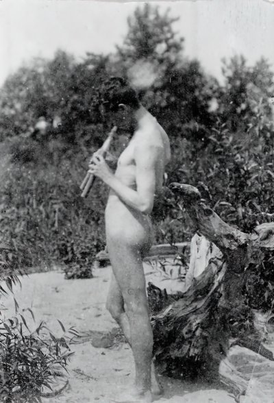 Stehender Dudelsackspieler, Studie für Arkadien, ca. 1883 von Thomas Eakins