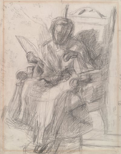Studie für Mädchen mit Katze - Katherine von Thomas Eakins