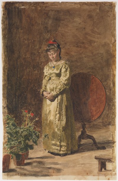 Meditierendes junges Mädchen von Thomas Eakins