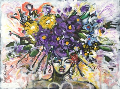 Blumenmädchen, 2017 von Thomas Elias Lockhart