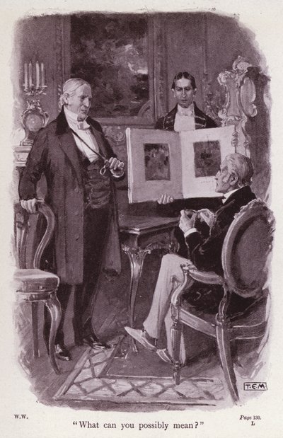 Illustration für Die Frau in Weiß von Wilkie Collins von Thomas Eyre Macklin