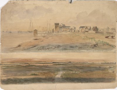 Indianola, Texas und Indianola mit Lavaca Point in der Ferne, 16. Mai 1852 von Thomas Flintoff