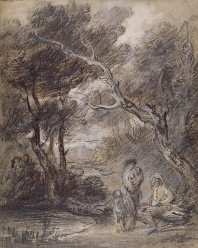 Waldlandschaft mit Figuren von Thomas Gainsborough