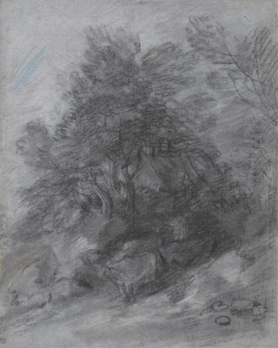 Waldlandschaft mit Hirte, Kühen und Hütte von Thomas Gainsborough