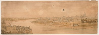 Eine Auswahl von zwanzig der malerischsten Ansichten von Paris: Ein Gesamtblick auf Paris, aufgenommen von Chaillot von Thomas Girtin