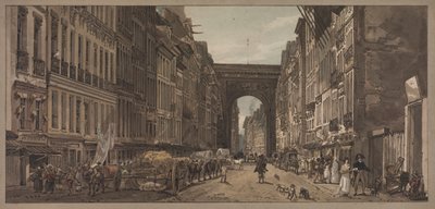 Eine Auswahl von zwanzig der malerischsten Ansichten in Paris: Blick auf das Tor von St. Denis von den Vororten aus von Thomas Girtin