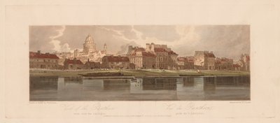 Eine Auswahl von zwanzig der malerischsten Ansichten in Paris: Blick auf das Pantheon, 1803 von Thomas Girtin