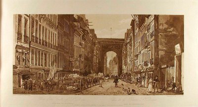 Ansicht der Porte Saint-Denis, von den Vorstädten aus gesehen von Thomas Girtin