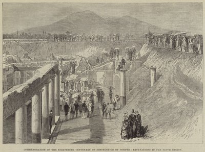 Gedenken an den achtzehnten Jahrestag der Zerstörung von Pompeji, Ausgrabungen in der neunten Region von Thomas Harrington Wilson