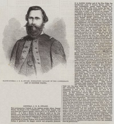 Generalmajor J. E. B. Stuart, Kommandant der Kavallerie der Konföderiertenarmee von Nord-Virginia von Thomas Harrington Wilson