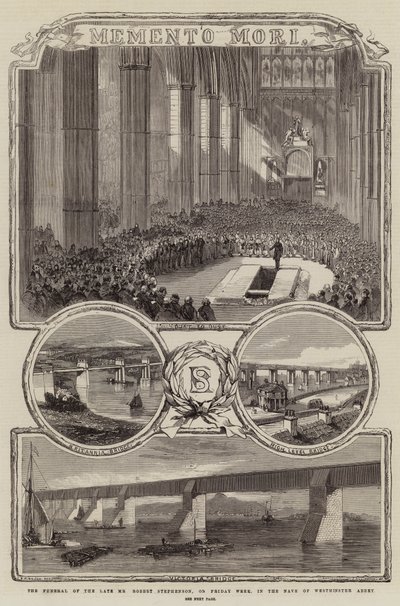 Die Beerdigung des verstorbenen Mr. Robert Stephenson, am Freitag in der Woche, im Hauptschiff der Westminster Abbey von Thomas Harrington Wilson