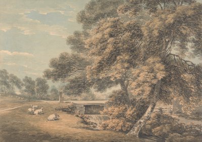 Die Bäume und der Fluss im Park von Coleorton Hall, Leicestershire von Thomas Hearne