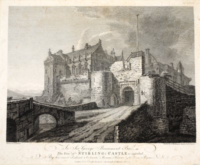 Ansicht von Stirling Castle, graviert von William Byrne, veröffentlicht 1781 von Thomas Hearne