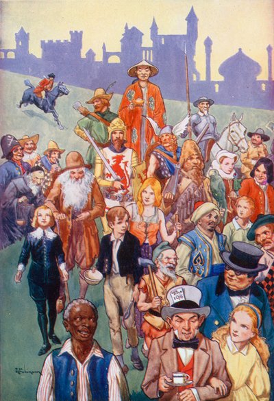 Bekannte Figuren aus den Geschichtenbüchern von Thomas Heath Robinson