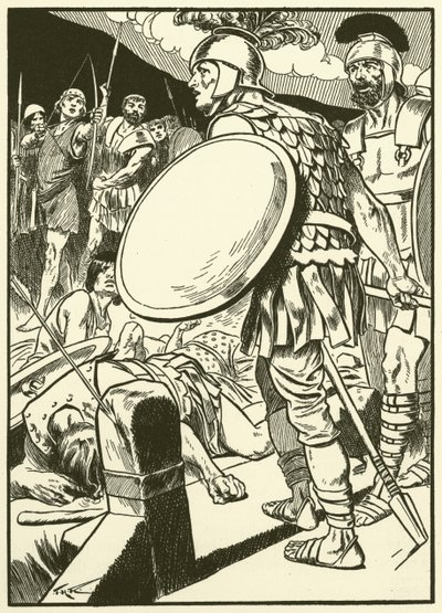 Horatius an der Brücke von Thomas Heath Robinson