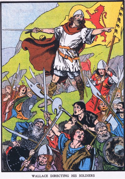 Wallace dirigiert seine Soldaten von Thomas Heath Robinson