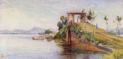 Hangchow, eine Brücke auf dem Damm, Westsee von Thomas Hodgson Liddell