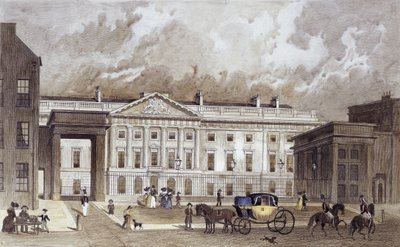 Zeitgenössische Gravur der neuen Royal Mint, ca. 1830 von Thomas Hosmer Shepherd