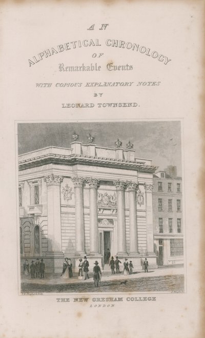 Eine alphabetische Chronologie bemerkenswerter Ereignisse von Thomas Hosmer Shepherd