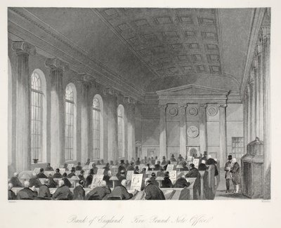 Bank of England - Fünf-Pfund-Noten-Büro, aus 