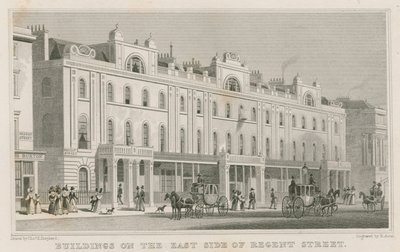 Gebäude auf der Ostseite der Regent Street, London von Thomas Hosmer Shepherd
