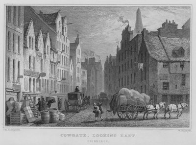 Cowgate, Blick nach Osten, Edinburgh (Gravur) von Thomas Hosmer Shepherd