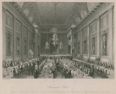 Freimaurerhalle; Abendessen der Royal Humane Society von Thomas Hosmer Shepherd