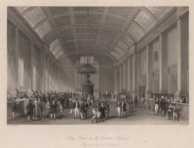 Langer Raum im Zollhaus, London, zur Zahlung der Zollgebühren von Thomas Hosmer Shepherd