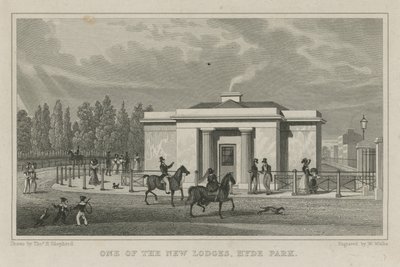 Eine der neuen Lodges, Hyde Park, London von Thomas Hosmer Shepherd