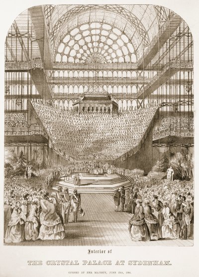 Eröffnung des Crystal Palace in Sydenham durch Königin Victoria am 10. Juni 1854 von Thomas Hosmer Shepherd