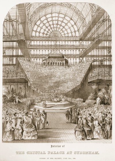 Eröffnung des Kristallpalastes in Sydenham durch Königin Victoria am 10. Juni 1854 von Thomas Hosmer Shepherd