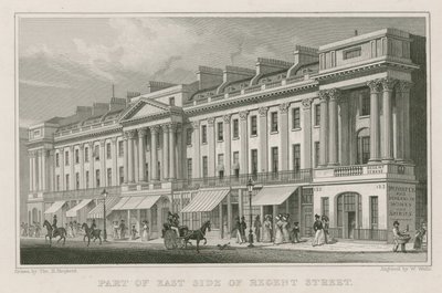 Teil der Ostseite der Regent Street, London von Thomas Hosmer Shepherd