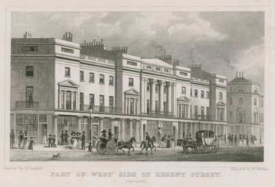 Teil der Westseite der Regent Street, London von Thomas Hosmer Shepherd