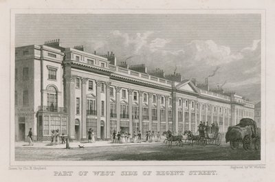 Teil der Westseite der Regent Street, London von Thomas Hosmer Shepherd